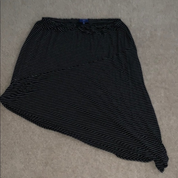 apt 9 high low black and white striped skirt - Picture 1 of 2